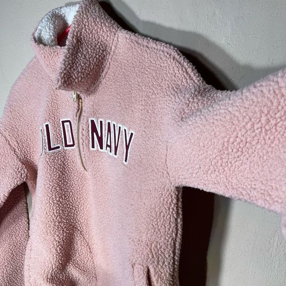 Old Navy sz S pink fuzzy Letter Sweatshirt - Picture 2 of 5